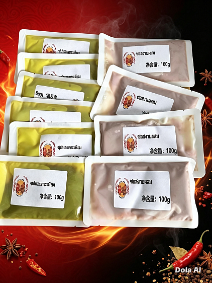 ① คิวฉี ชิลลี่ ซอส เบอร์ 1 (ซอสเผ็ดหวาน) รสหวานเผ็ด ราคา 60 บาท / 100 กรัม